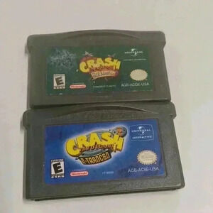 Crash Bandicoot Nintendo Game Boy Advance GBA Bundle